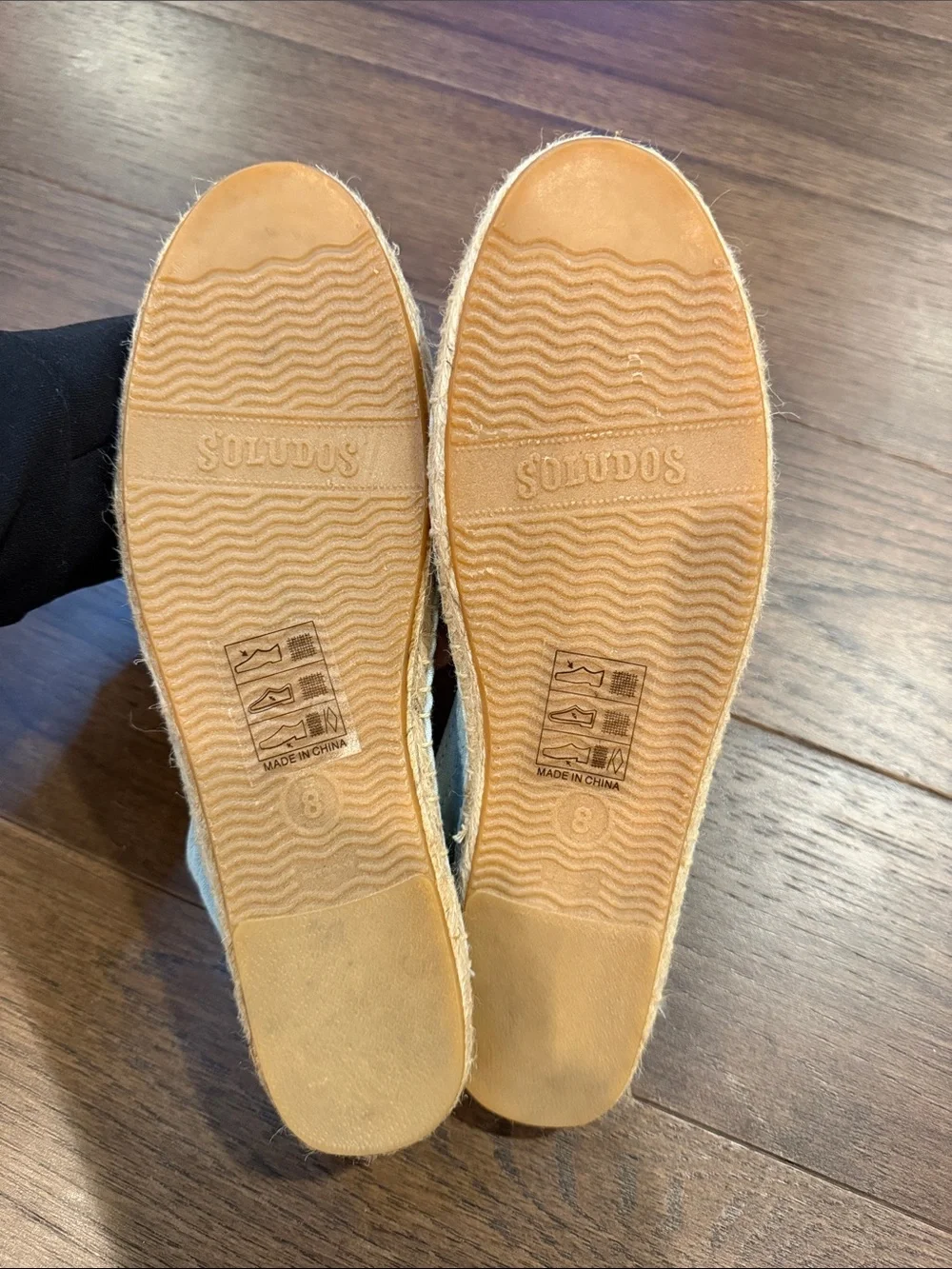 Saludos Flamingo Embroidery Flats Espadrilles Size 8 - C65-008